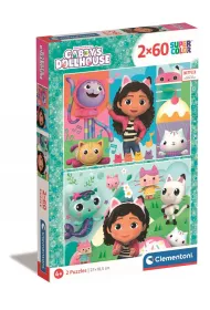 Puzzle 2x60 el. Super Kolor Koci Domek Gabi Clementoni