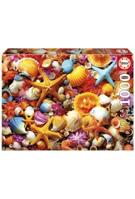 Puzzle 1000 el. Kolorowe muszelki Educa