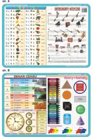 Visual System Podk�adka edukacyjna. Abecad�o, zegar, kolory