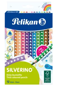 Pelikan Kredki tr�jk�tne grube Silverino 12 szt.