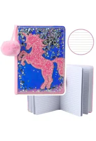 LeanToys Notatnik A5 Jednoro�ec Konfetti linia 80 kartek