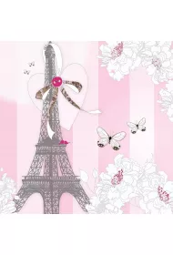 Clear Creations Karnet Swarovski CL0525 Wie�a Eiffla motyl