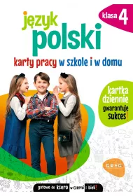 J�zyk polski. Karty pracy w szkole i w domu. Klasa 4