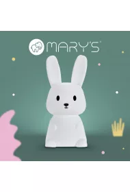 Marys Lampka nocna silikon Led RGB USB Zaj�c bia�y 14x14x30 ECO LIGHT MW20792