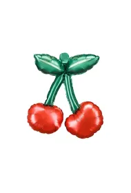 PartyDeco Balony foliowe do girland Wisienki 28x31cm