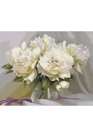Brushme Malowanie po numerach - Wy�mienita delikatno�� Piwonii 40x50cm