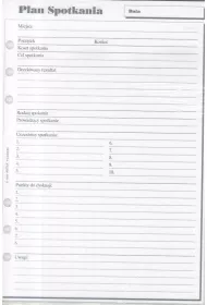 Antra Wk�ad do organizera A5 Plan spotka�