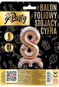 GoParty Balon foliowy stoj�cy 8 rose gold 81cm