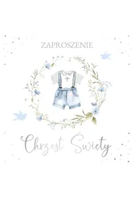 Armin Style ZAPROSZENIE CHRZEST 130X130 Z KOP AS ZP-104 OP10