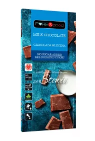 Pure&Good Czekolada mleczna ze stewi� bez dodatku cukru bezglutenowa 100 g