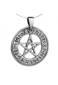 Sotis Pentagram runiczny, oksydowany Ag925, 5,1g
