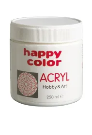 Happy Color Farba akrylowa, biel tytanowa, 250 ml