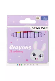Kredki woskowe 12 kolorw Rabbit STARPAK 536297 12 szt.