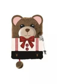 Pami�tnik A5 w�ochacz z k��dk� 3D My Little Friend Teddy Bear 96 kartek