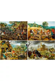 Puzzle 1000 el. Cztery pory roku, Brueghel Bluebird Puzzle