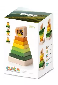 Sorter drewniany piramida Cubika