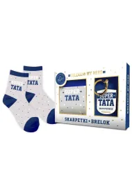 Zestaw skarpetki + brelok my hero - tata