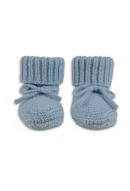 Lodger Buciki niechodki z weny merino 100% niebieskie Blue Fogg 0-6 mies.