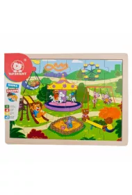 Puzzle drewniane 24 el. Plac Zabaw Brimarex