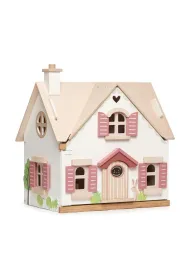 Domek dla lalek dwupi�trowy z wyposa�eniem drewno Tender Leaf Toys