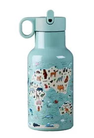 Chic-Mic Butelka termiczna z dwoma nakrtkami dla dzieci mapa zwierzt 350 ml