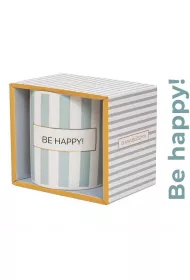 Be-Happy Gifts Kubek prezentowy z napisem Be happy!
