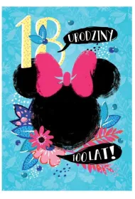 Kukartka Karnet B6 3DS-014 Urodziny 18 Myszka Minnie