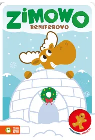 Zimowo reniferowo. Kolorowanki z naklejkami