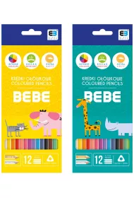 Interdruk Kredki o��wkowe tr�jk�tne B&B Kids 12 kolor�w