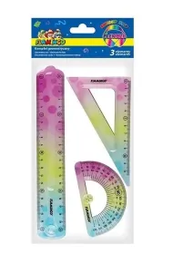 Titanum Zestaw geometryczny elastyczny w t�czowych barwach 3 elementy FLAMINGO