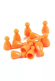 Pionki do gry z gwk - pomaraczowe Plastic Polska