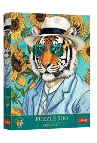 Puzzle 500 Pan Tygrys i S�oneczniki TREFL