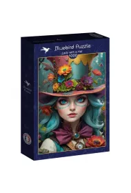 Puzzle 1000 el. Dama w kapeluszu Bluebird Puzzle