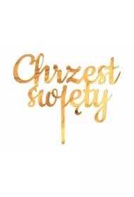 Godan Dekoracja akrylowa na tort chrzest z�ota