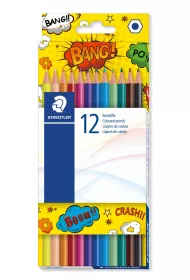 Staedtler Kredki o��wkowe Comic, sze�ciok�tne, 12 kolor�w, intensywne kolory