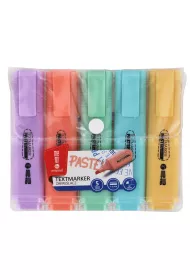 MemoBe Zakre�lacze pastelowe etui 5 szt.