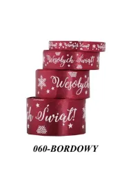 Pogotowie Florystyczno �lubne Wst��ka satynowa Weso�ych �wi�t 38mm/22mb