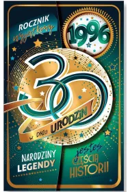 AbCard Kartka okoliczno�ciowa Urodziny 30