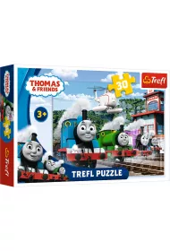 Puzzle 30 el. Wy�cig na torach. Tomek i przyjaciele Trefl