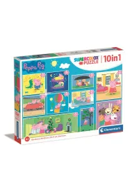 Puzzle 10w1 SuperColor. �winka Peppa Clementoni