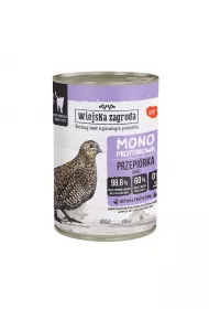 Wiejska Zagroda Karma mokra dla kota Monobiakowa Przepirka (dorosy) 400 g