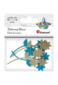 Titanum Filcowe kwiatki z ga��zk� mix 4 szt.