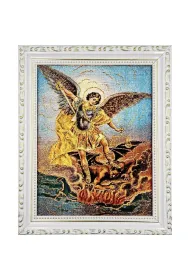 Obraz Haftowany �w. Micha� Archanio� 22x27,5cm