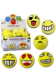 Pi�ka do odbijania Emotka ��ta 10cm MIX LeanToys