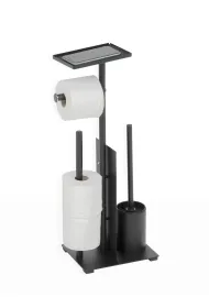 5five Simply Smart Stojak na papier toaletowy Glass Black