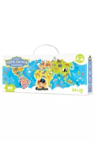 CzuCzu Puzzle Mapa �wiata Zwierz�ta Bright Junior Media