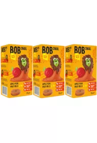 Bob Snail Przekska owocowa jabko-gruszka + zabawka Zestaw 3 x 20 g