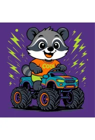 Malowanie po numerach - Szop w samochodzie Kids Ideyka
