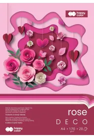 BLOK KREAT A4/20K 170G DECO ROSE HAPPY COLOR
