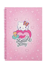 Patio Ko�obrulion A4 100k.w kratk� metalowa spirala Hello Kitty pink wz�r 2